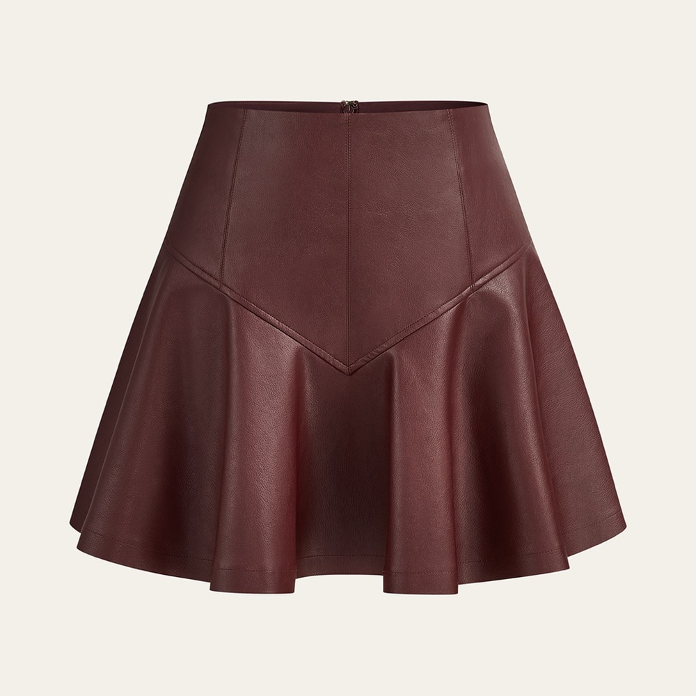 COMMENSE Faux Leather Mini Skort – Size XS (New with Tags)